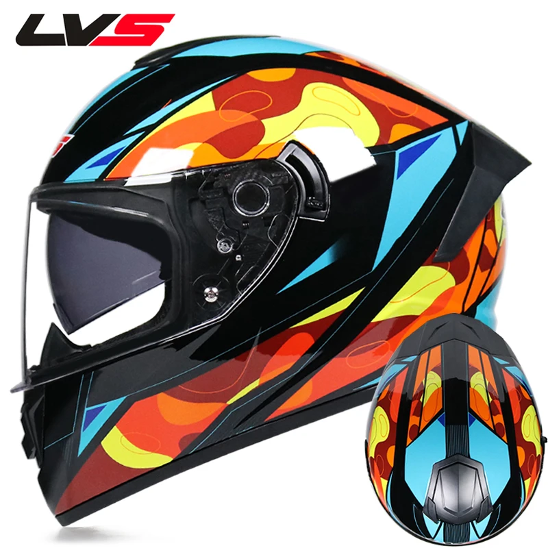 DOT Approved Safety Motorcycle Helmets Full Face Dual Lens Racing Helmet Strong Resistance Off Road Helmet 4