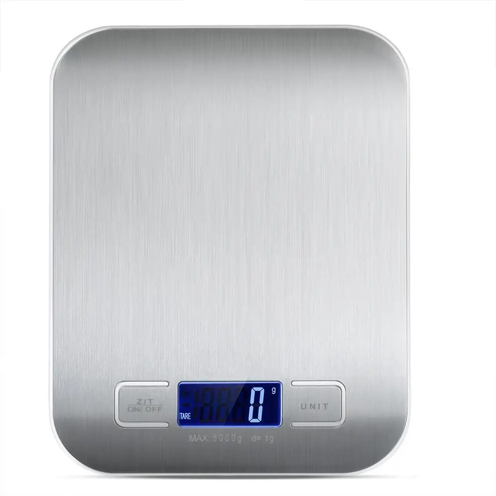 5kg 10kg Household Kitchen Scale Scale Diet Stainless steel Weighing Scale LCD Display