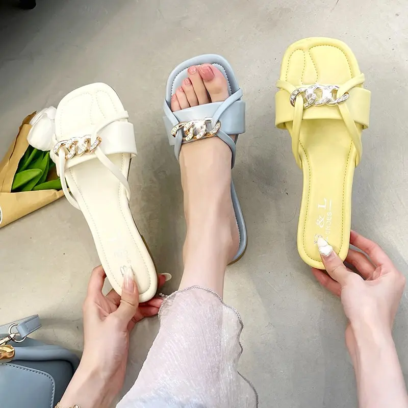 

Women Sandals Summer Ladies Beach Slippers Fashion Casual Flat Heel Open Toe Foreign Trade Roman Style Sandals Shoes Plus Size
