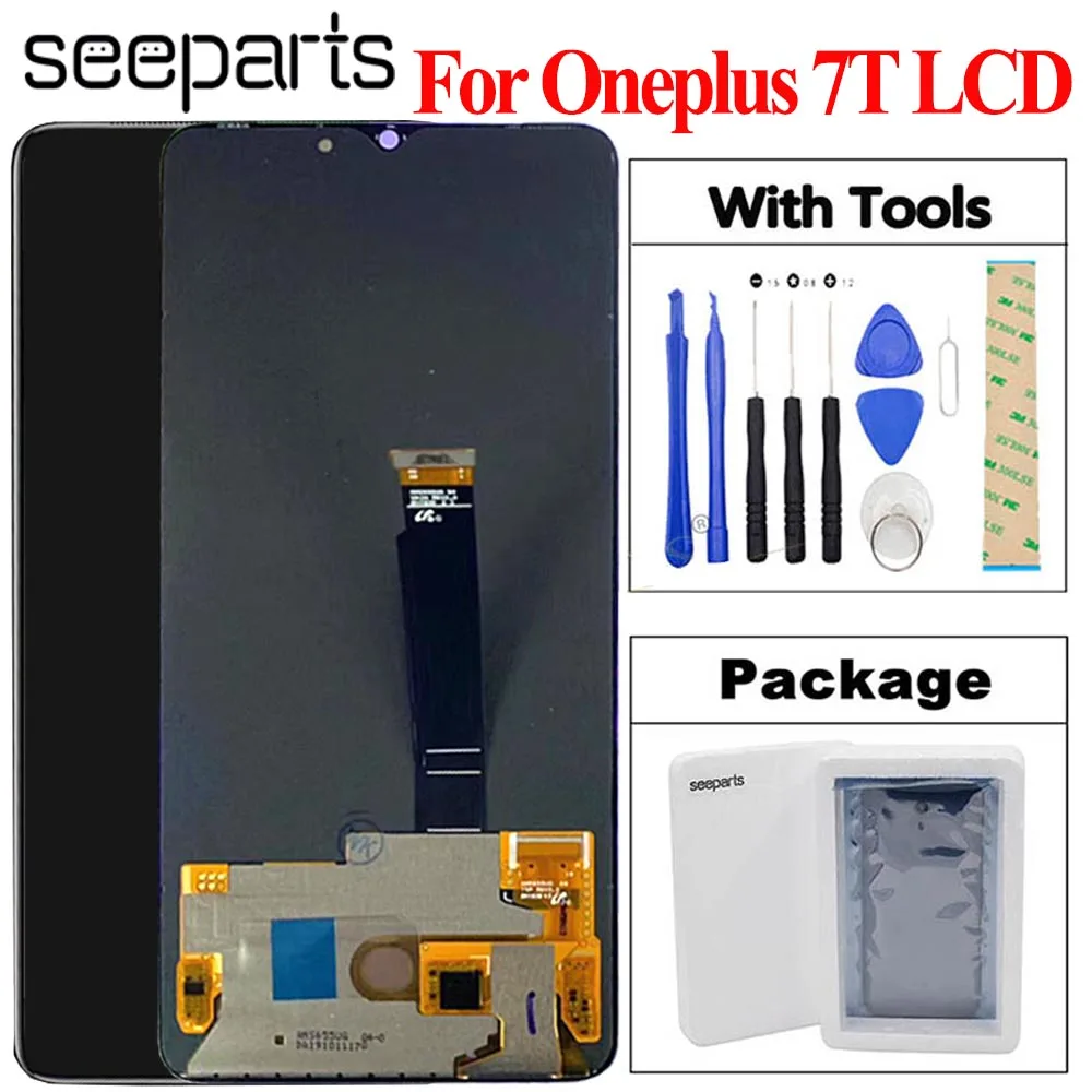 100% протестированный Amoled ЖК дисплей для OnePlus 7T сенсорная панель дигитайзер Новые
