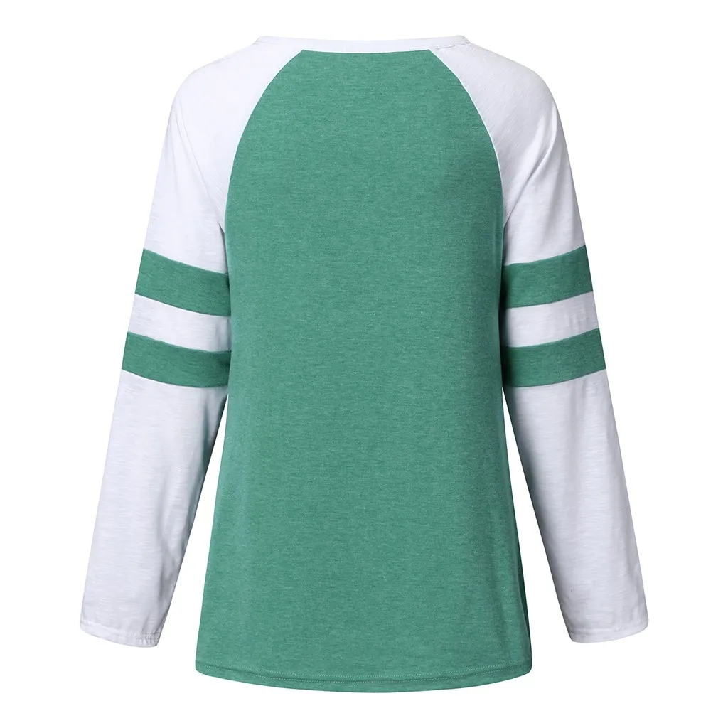 Топы для беременных Лоскутная футболка с длинными рукавами кормления пуловер