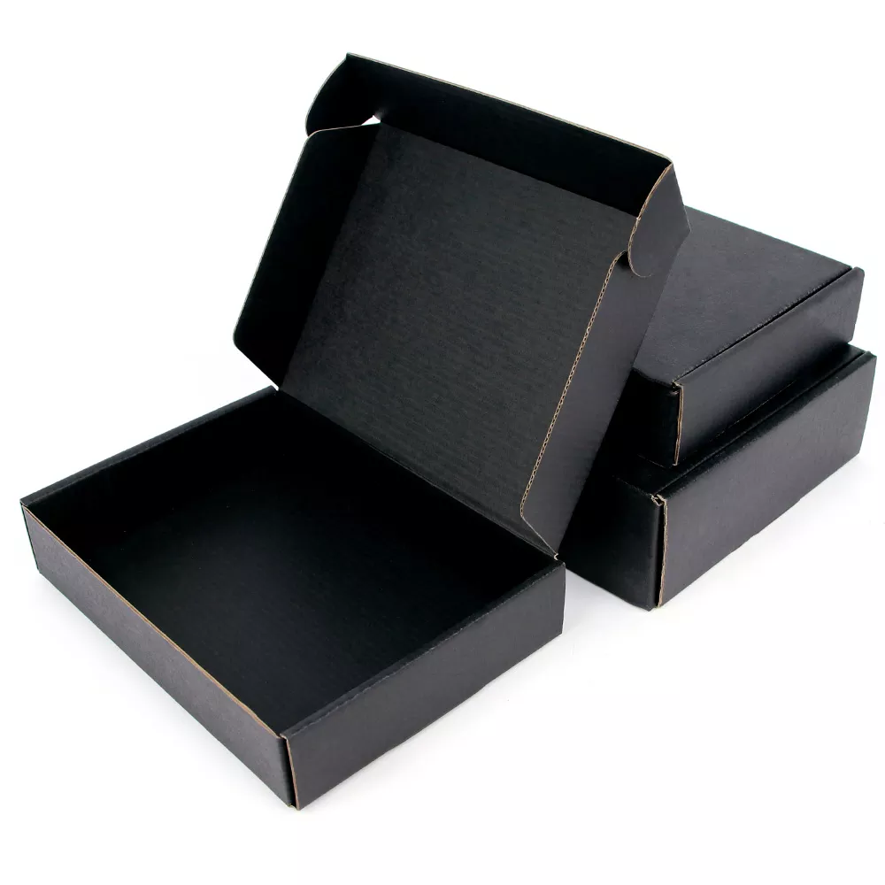Caja de regalo negra de 5 piezas/10 piezas, embalaje corrugado para transporte...
