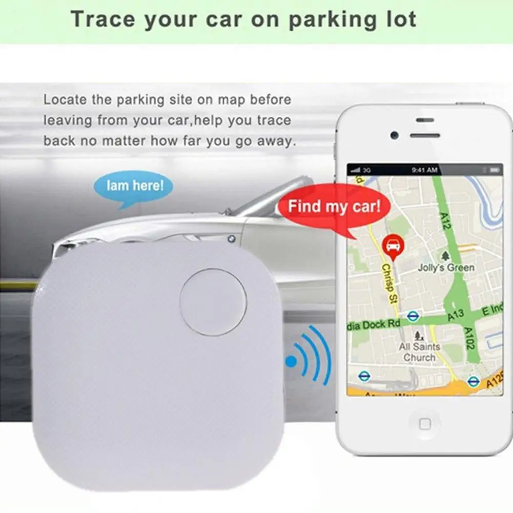 Квадратный автомобильный GPS трекер с Bluetooth локатор сигнализации устройство для