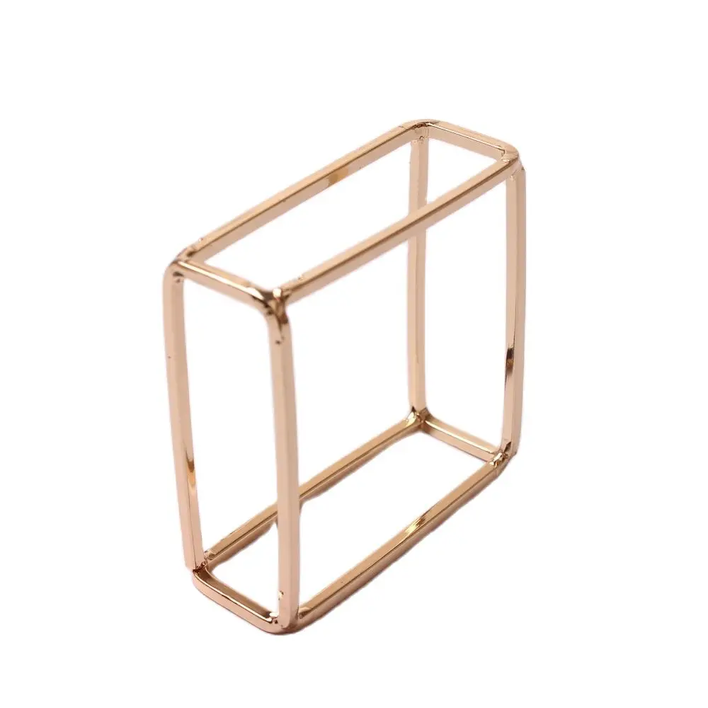

10PCS/ metal plating square napkin ring table top decoration western food family gathering hotel wedding banquet accessories
