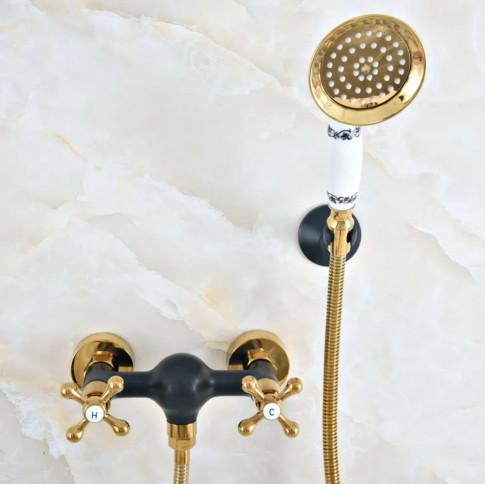 Роскошный золотой цвет латунный черный масло втирают Бронзовый Настенный Ванная