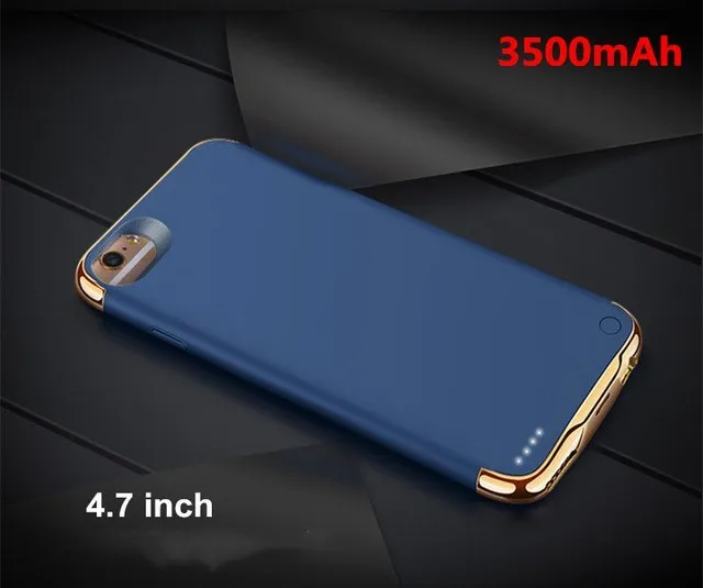 Blue For 7 8 KQJYS, ультра тонкий внешний аккумулятор, зарядное устройство, чехол s для iPhone 6, 6 S, 7, 8, задняя крышка с зажимом, чехол для аккумулятора, зарядное устройство, чехол - Цвет: Blue For 7 8