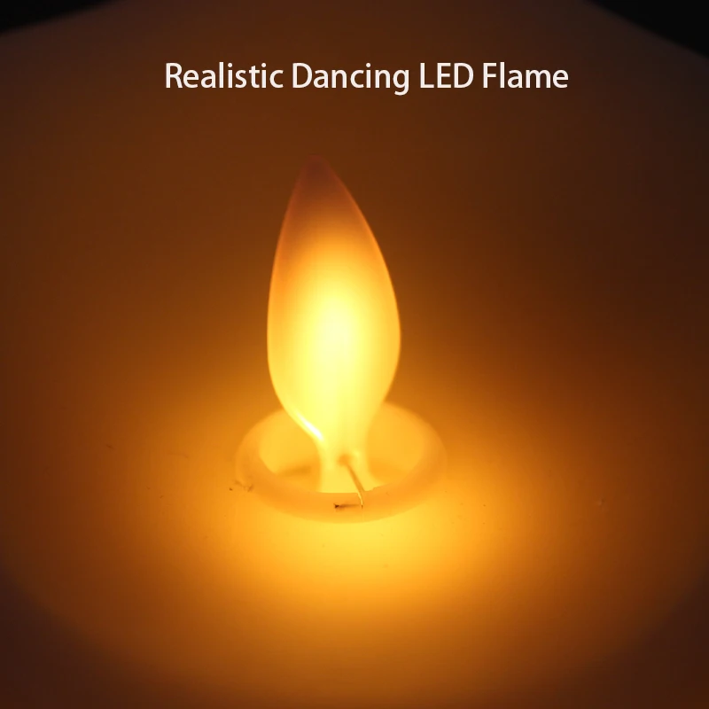 Светодиодный светильник для свечей электронный настоящий беспламенный со