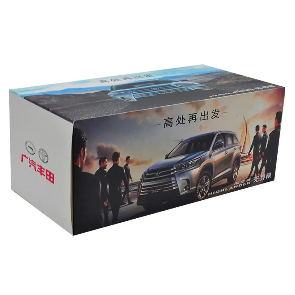1/18 Масштаб Toyota Highlander красный литье под давлением автомобильные модельные игрушки, коллекционные подарки