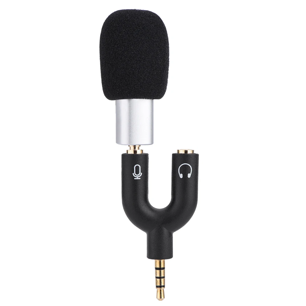 

Mini Professional Condenser Microphone Mic Recording w/ 1-to 2 Adapter for iPhone/iPad/Android condenser