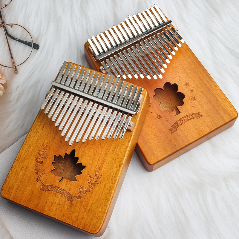 2020 Kalimba 17 клавиш пианино для пальцев Высокое качество красное дерево лист большой