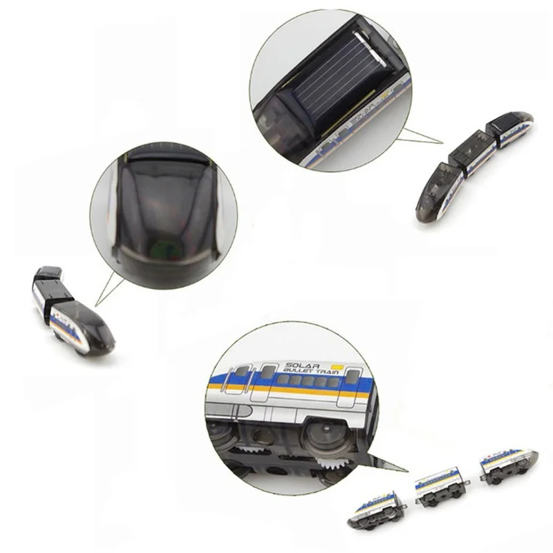 Новое поступление скоростной поезд на солнечной энергии модель автомобиля Diy