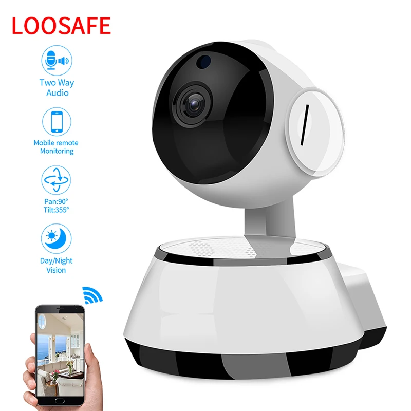 LOOSAFE 720P Беспроводная ip-камера для домашнего видеонаблюдения ICR ночного видения CCTV PTZ wi-fi панорамная сетевая ip-камера видеонаблюдения КМОП H.264 домашняя камера Прямая