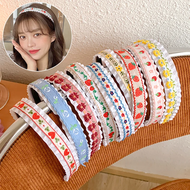 

Cute Flower Hair Band For Girls Child Clip Handmade Hairbands Headband Birthday Gifts Headwear Hair Accessories