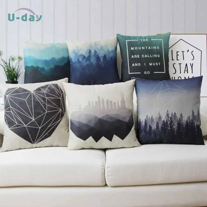 

Forest cushion cover /city pillow/Sofa Home Decoration pillow cover/funda cojin/ cheap decorative almofadas