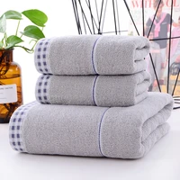 100 cotton bath towel set grey absorbent towels gift solid color soft 35 x 75 face hand towels 70 x 140 shower towel set of 3