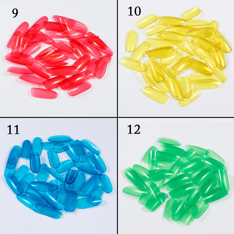 500 шт./упак. 19 цветов овальные накладные ногти с полным покрытием Типсы 10 размеров