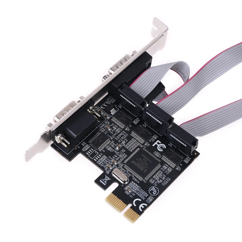 

TXB071 PCI Express Add on Card 4 Ports Serial Riser Cards Multi RS232 DB9 PCIe