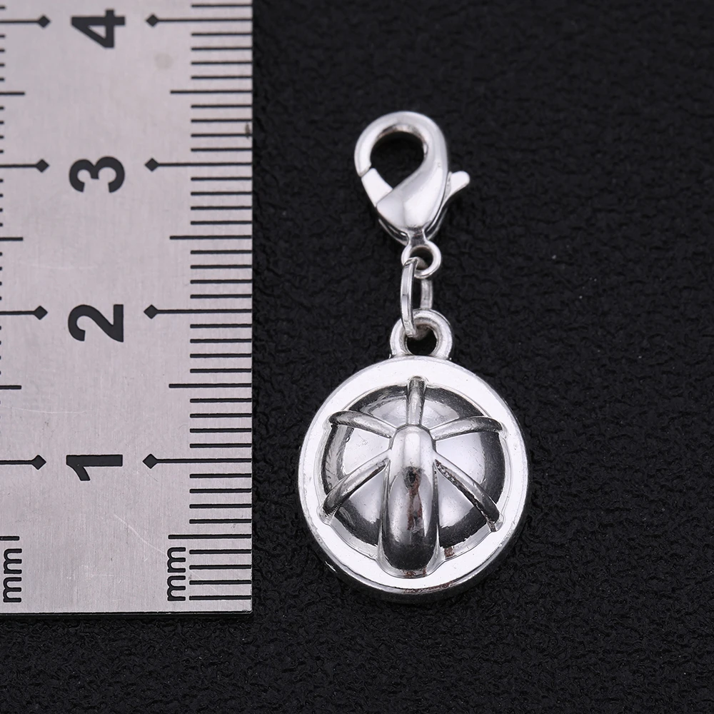 Skyrim 5 шт. посеребренные 3D пожарный шлем полированные шармы с застежкой-лобстером