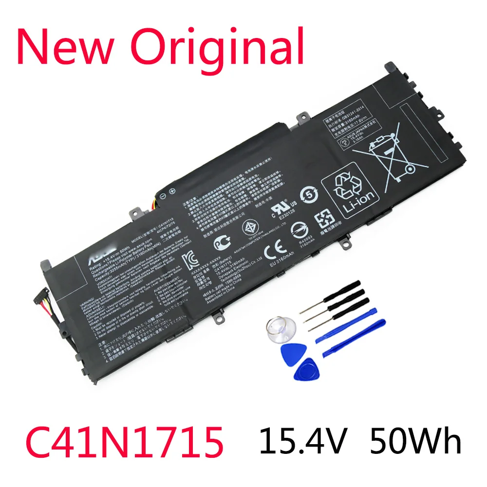 

New C41N1715 Laptop Battery For ASUS UX331FN UX331UA-1B UX331UN UX331UN-1E U3100UN 0B200-02760000 15.4V 50Wh