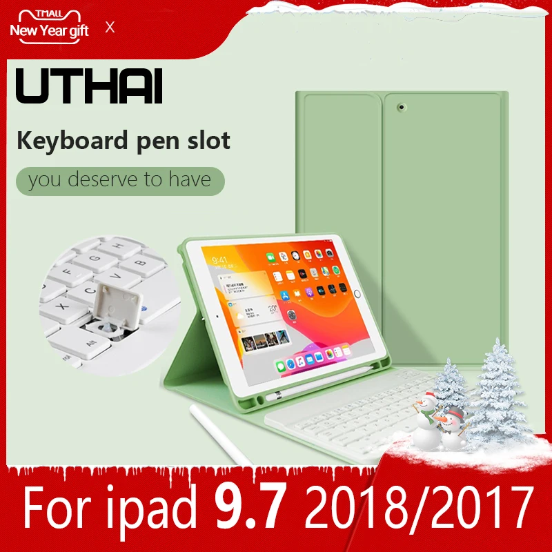 Чехол UTHAI E020 для iPad 9 7 2018/2017 ультратонкий Магнитный умный силиконовый чехол с