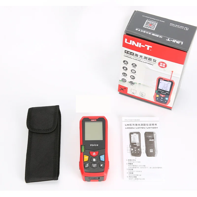 Лазерный дальномер UNI-T LM50V/70V/100V 50 70 100m электронная линейка USB зарядка голосовое
