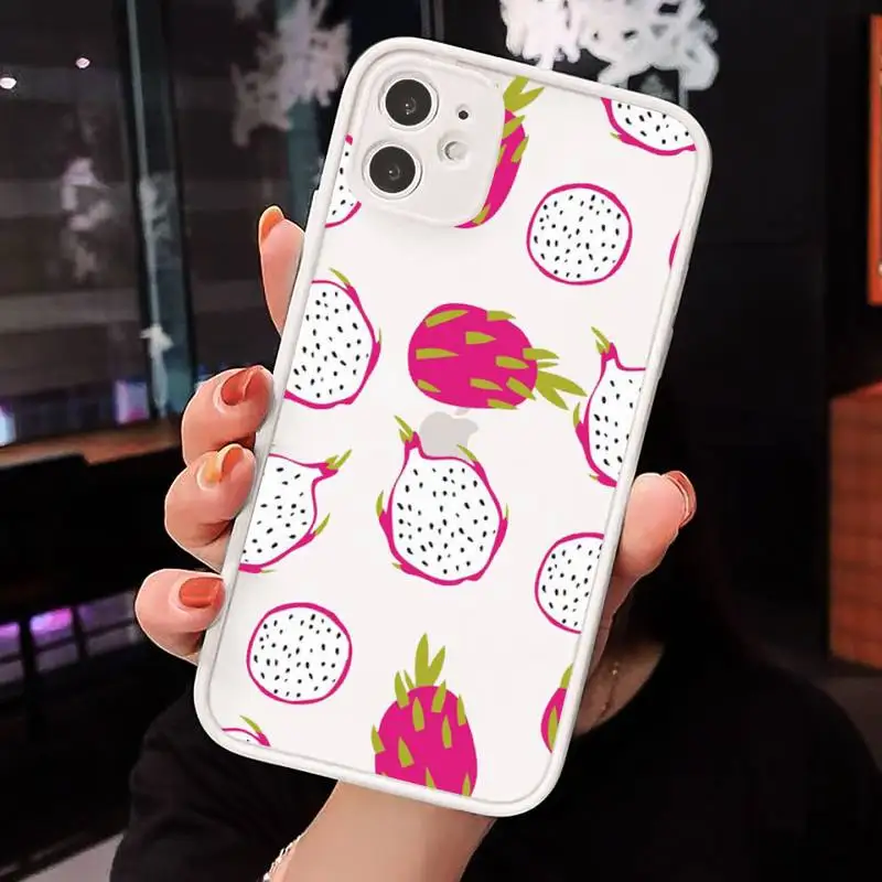 

Cartoon summer fruit fashion design Phone Cases matte transparent For iphone 7 8 11 12 plus mini x xs xr pro max cover