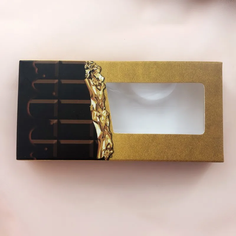 chocolate box 50 шт./упак. Рождество изготовленные на заказ коробки ресницы, ненатуральные искусственные Коробки упаковки норковые полоска ресниц пустой чехол оптом поставщиков - Цвет: chocolate box