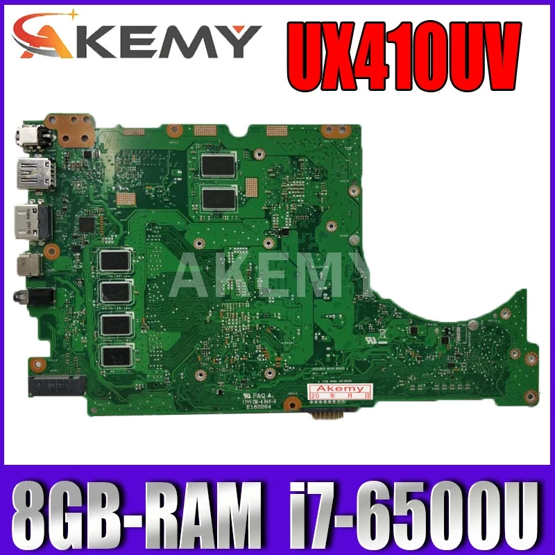 

UX310UV материнская плата для ноутбука ASUS ZenBook UX410UQ (14 дюймов) UX410U UX310U оригинальная материнская плата 8GB-RAM I7-6500U GT940MX-2GB