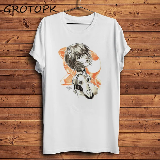 Японская забавная футболка с рисунком аниме Рей айанами для детей новинка белая