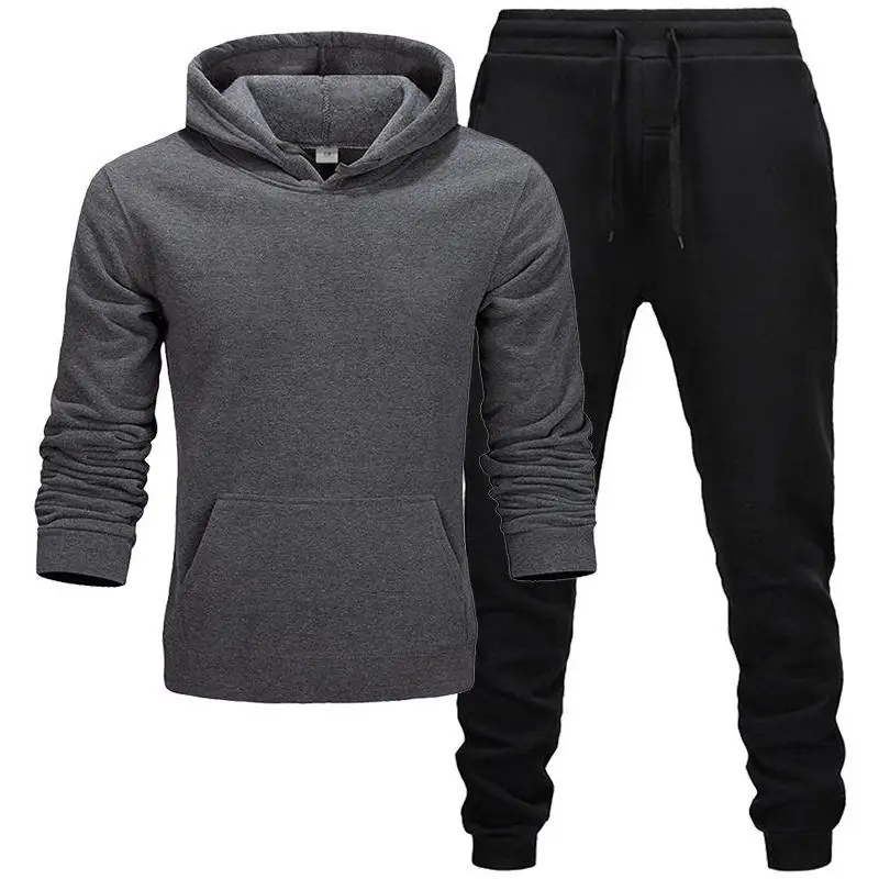 

New Brand Clothing Men's Sweater Men's Training Pullover Hoodie Two-piece + Pants Sweatshirt Autumn and Winter Track Suit