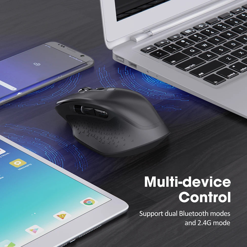 VicTsing PC253 Беспроводной Bluetooth Мышь Перезаряжаемые эргономичные компьютерные 8