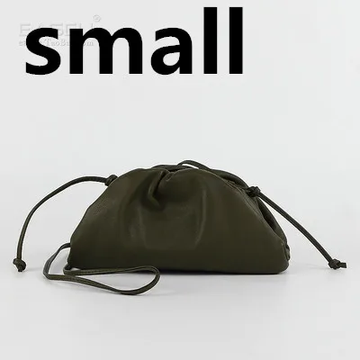 small green Дневной клатч, вечерние сумочки, женская большая сумка с рюшами, кожаная сумочка, летняя сумка, белая, коричневая - Цвет: small green
