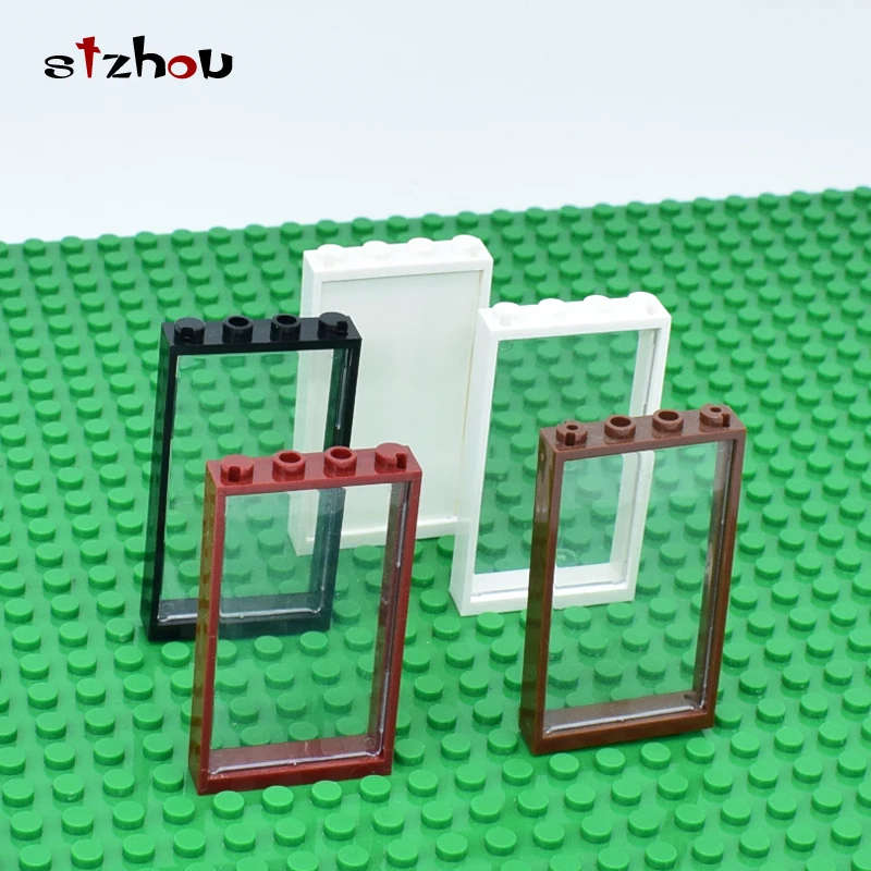 Конструктор STZHOU оконная дверь рама 1x4x6 строительные блоки MOC детали со стеклом