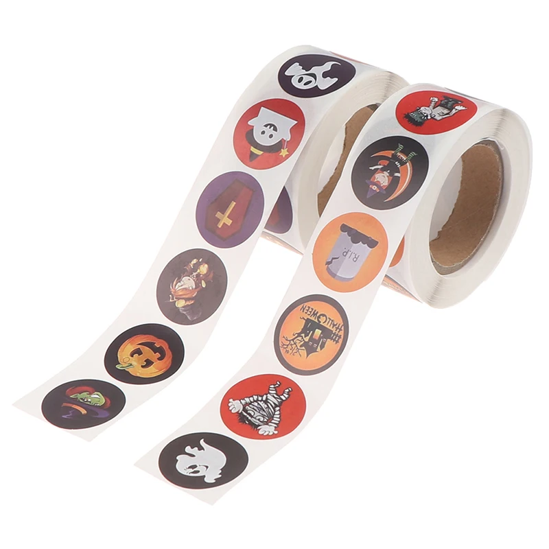 500 шт./рулон наклейки-этикетки для украшения на Хэллоуин | Дом и сад