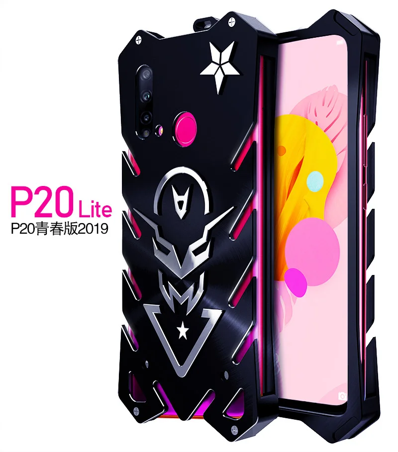 

Zimon Armor Aviation Metal Case For Huawei Nova 5 Pro/Nova 5i/P20 Lite 2019 Powerful Case Shockproof Aluminum Shell Back Cover