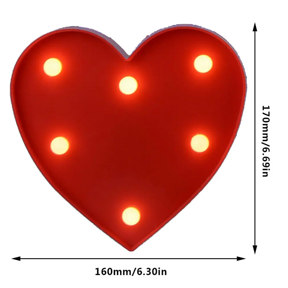 

English letter Big Red Love light for modeling lights wedding digital lights birthday wedding marriage proposal white light