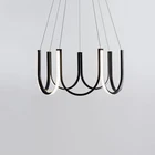 Минималистичная креативная светодиодная люстра в стиле пост-модерн для гостиной, кофейни, ресторана в скандинавском стиле, белаяЗолотая люстра для торгового центра