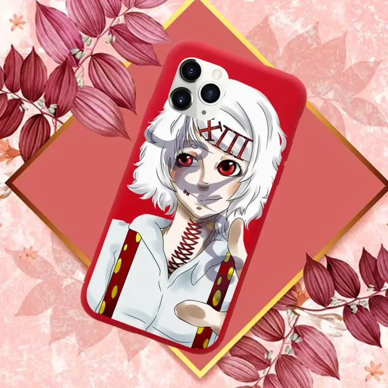 

anime JUUZOU SUZUYA Tokyo Ghouls Phone Case Red Candy Color for iPhone 11 12 mini pro XS MAX 8 7 6 6S Plus X SE 2020 XR