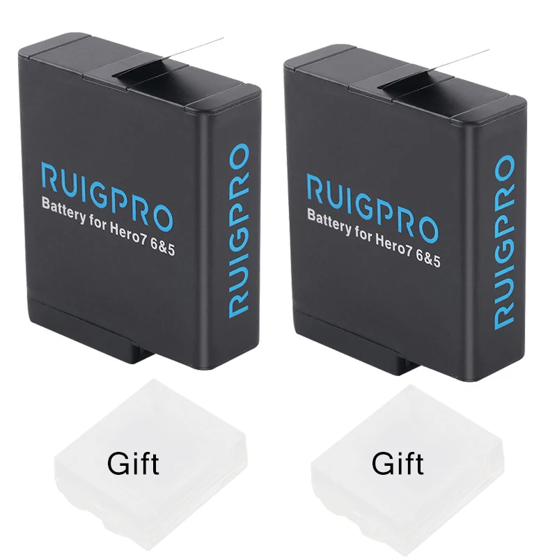 2batteries 2 шт 1220mah аккумуляторная батарея Hero5 6 7 8 двойное зарядное устройство для GoPro Hero 8 7 6 GoPro 5 Черная Спортивная камера - Цвет: 2batteries