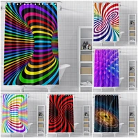 psychedelic bath curtain waterproof shower curtains polyester abstract bath 3d printed curtain for bathroom home