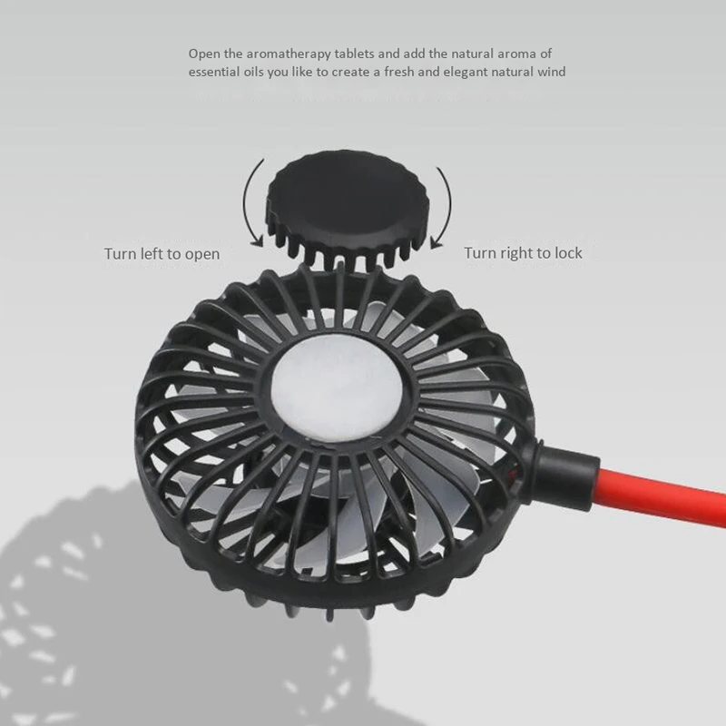 

Hands-Free Neck Band Hands-Free Hanging USB Rechargeable Dual Fan Mini Air Cooler Summer Portable