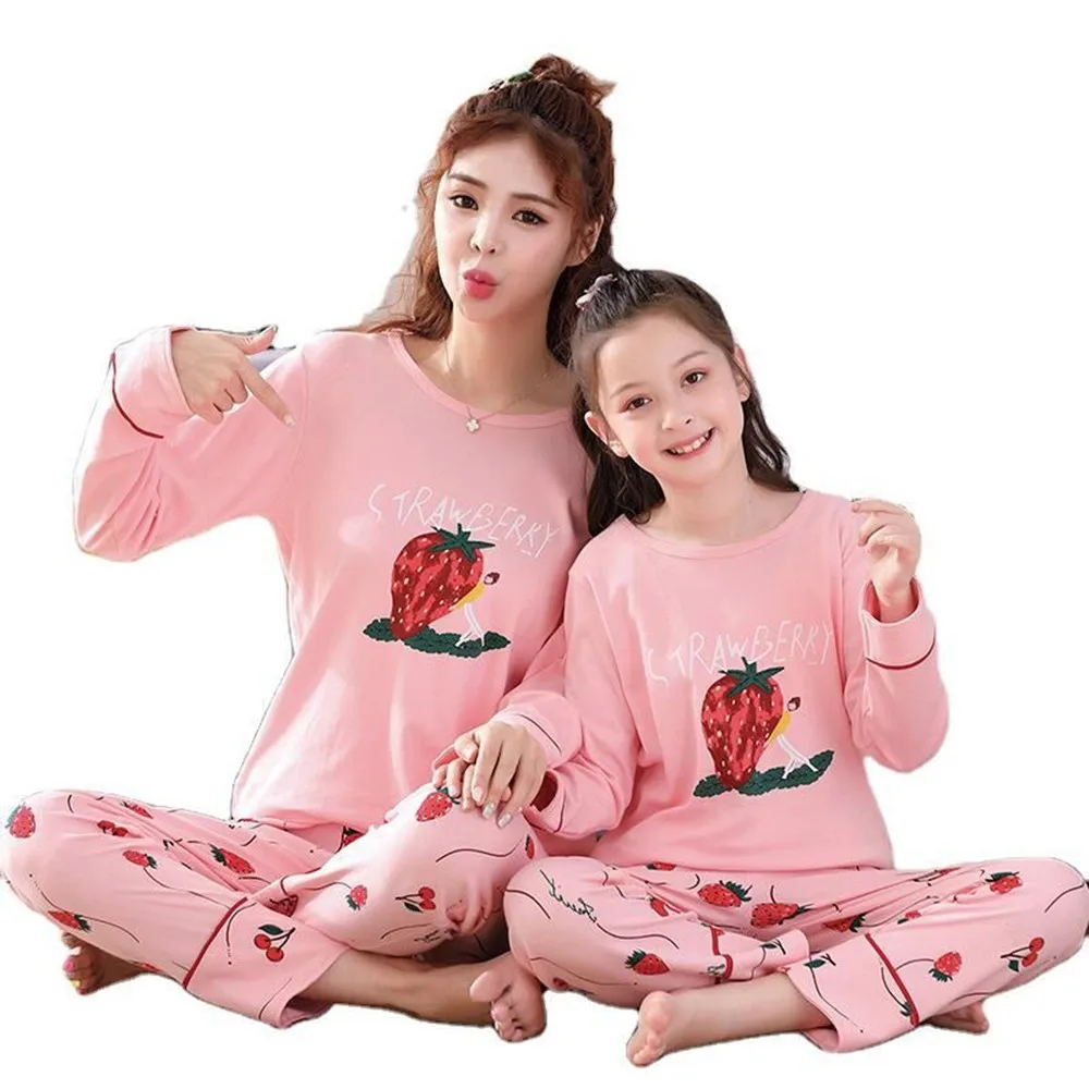 Пижамный комплект для мамы дочки сына на весну осень|Сочетающаяся одежда семьи| |