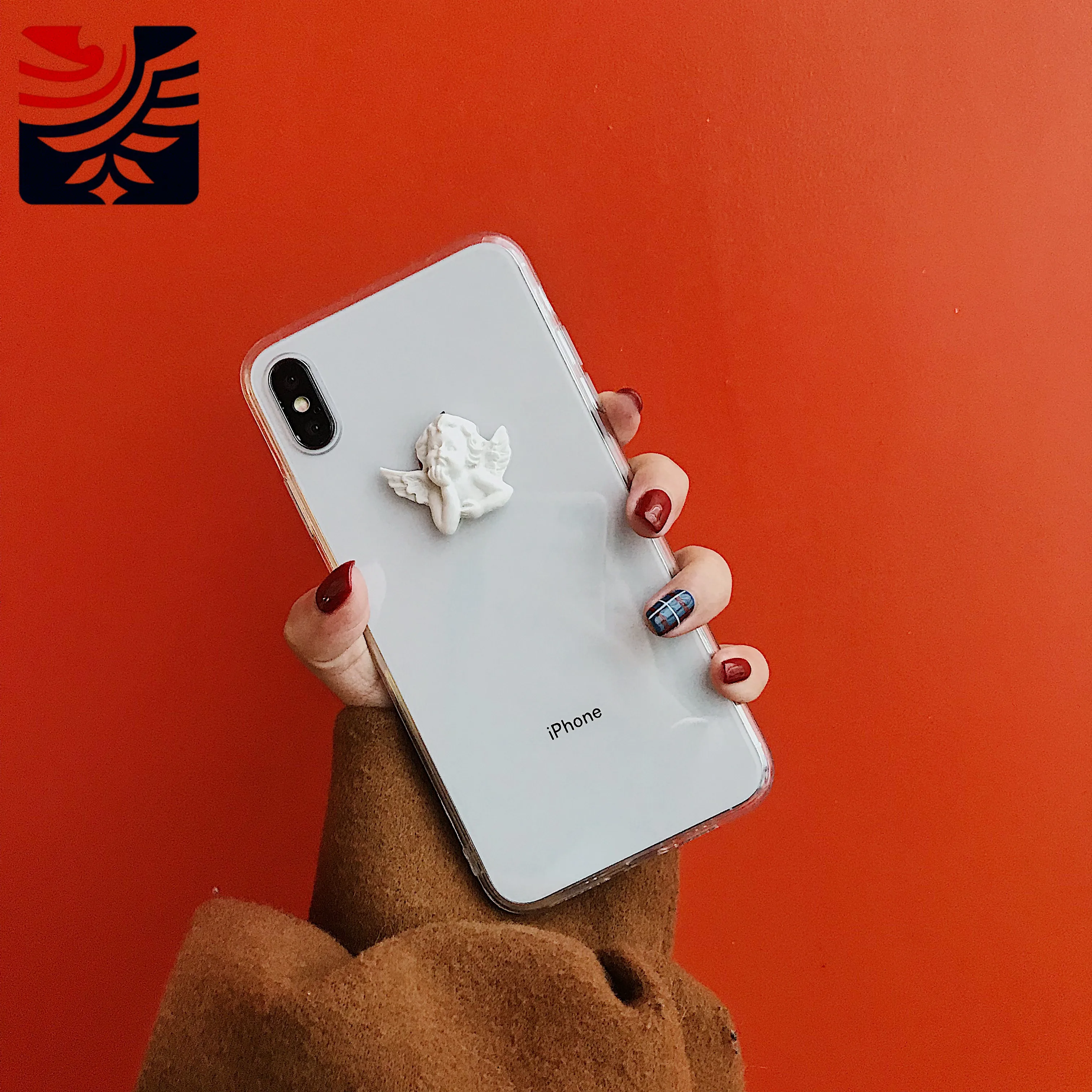 PEIPENG прозрачный силиконовый чехол для iphone X XR XS MAX 8 Angel TPU мягкий 6 6S 7 Plus защитный |