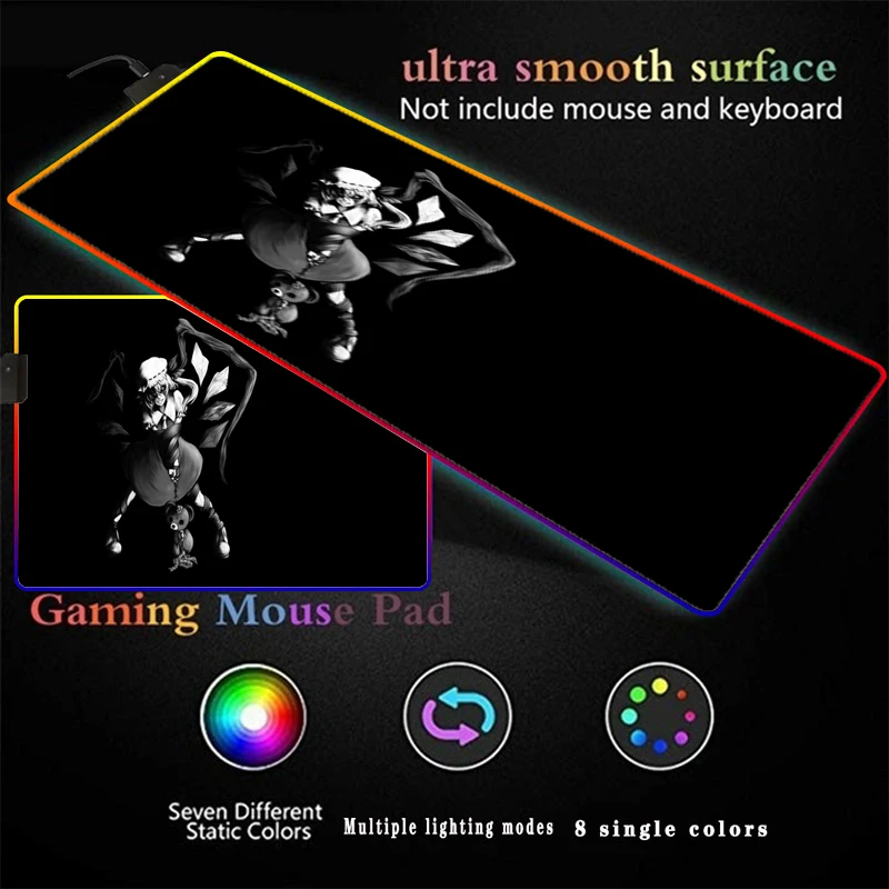 

Vampire Anime Girl RGB Mouse Pad Unique Desktop Pad Gaming Mouse Pad Free Shipping LED Big Mouse Pad Keyboard Pad High Quality
