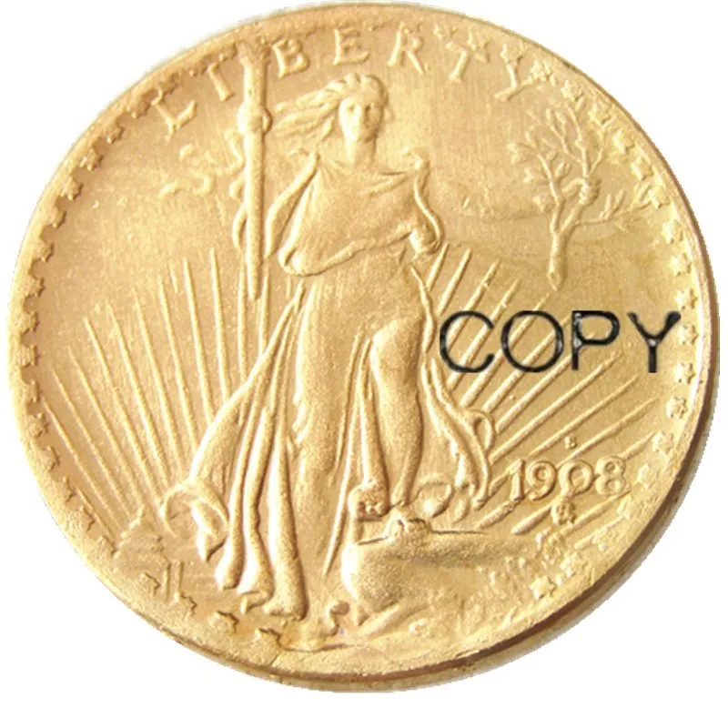 

US 1908 - 1933 SAINT GAUDENS $20 GOLD DOLLAR Gold Plated Coin Copy