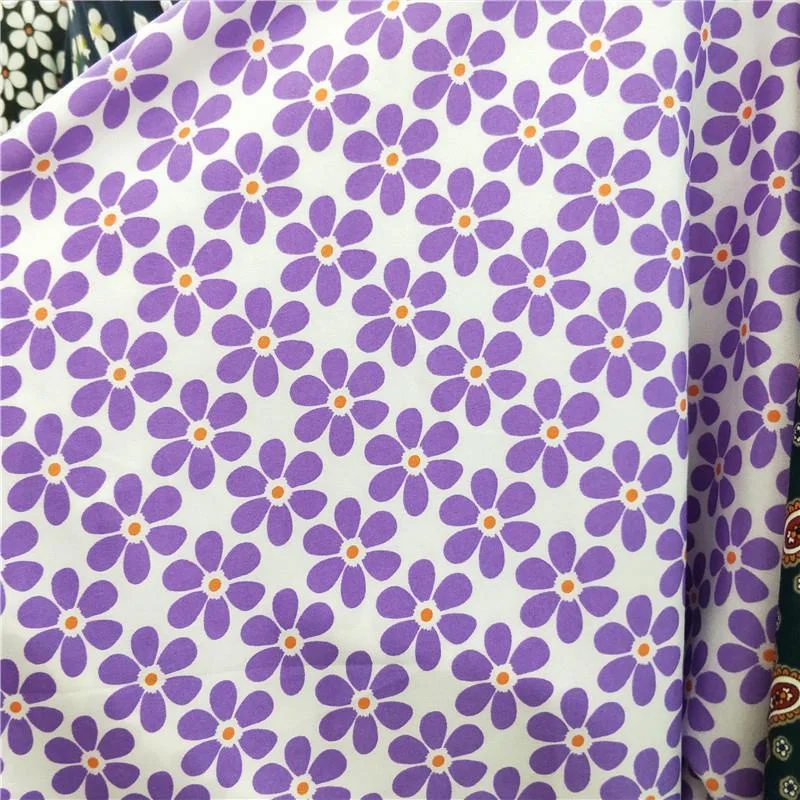 

Fashion Sunflower Women's Floral Printed Impermeable Fabric Shirt Short Skirt One-piece Group Designer Challie Fabric