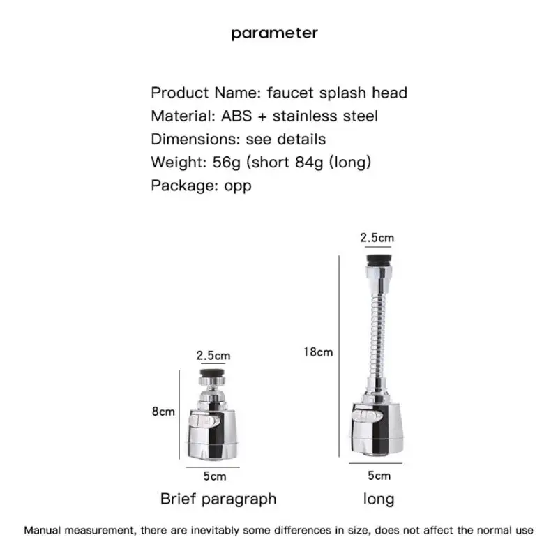 

Faucet Water Tap Faucet Extenders Super Water-saving 360 Rotating Kitchen Faucet Water Tap Bathroom Products