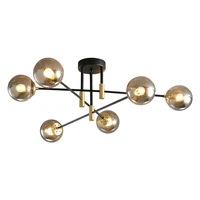 modern creative glass bean chandelier nordic magic molecular pendant light hanging lamp living room bedroom dining room light