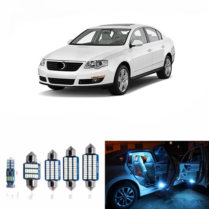 11 шт. Canbus автомобильные Внутренние светодиодные лампы Комплект для Volkswagen Passat B6