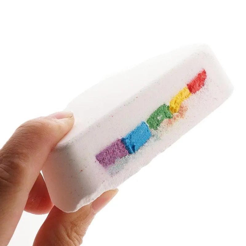 

110g Clouds Rainbow Bath Salt Natural Skin Care Bath Salt Exfoliating Moisturizing Bubble Bath Bombs Ball For Adults Kids